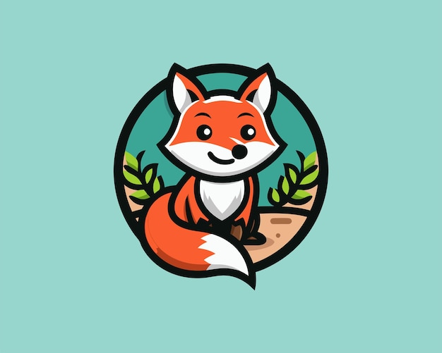 Diseño colorido del logotipo del zorro