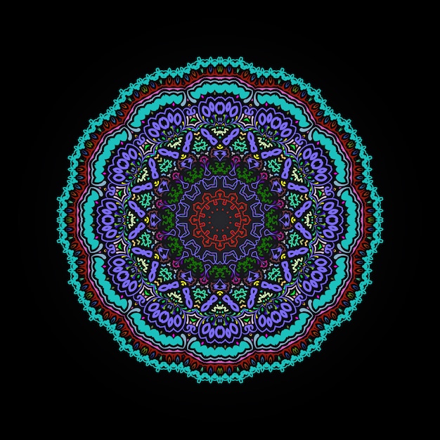 Diseño colorido mandala de lujo