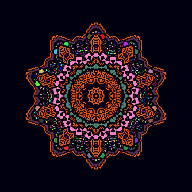 Diseño colorido mandala de lujo