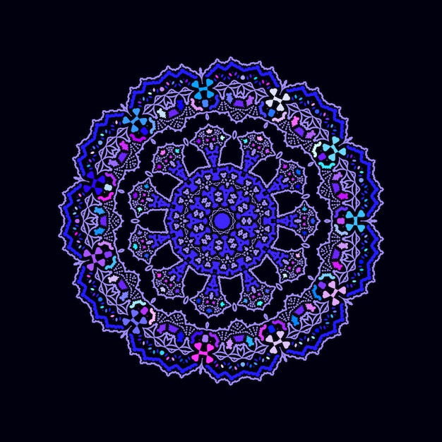 Diseño colorido mandala de lujo