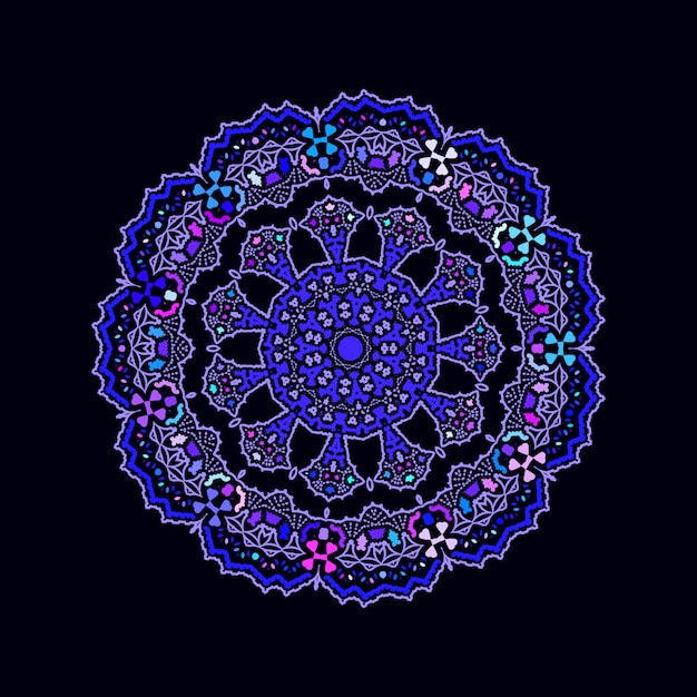 Diseño colorido mandala de lujo