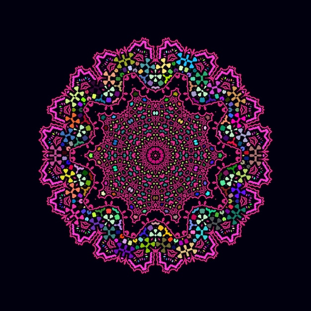 Diseño colorido mandala de lujo