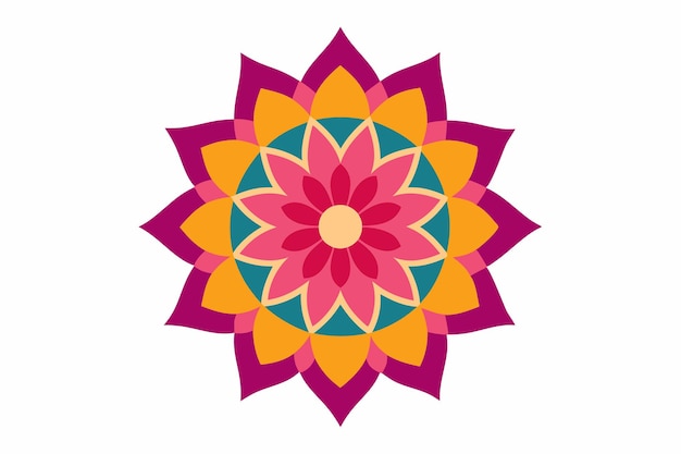 El diseño colorido de Mandala