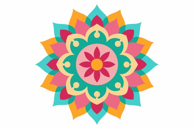 El diseño colorido de Mandala