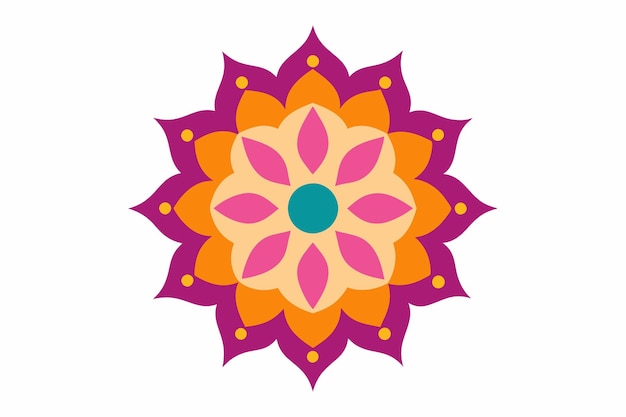 El diseño colorido de Mandala