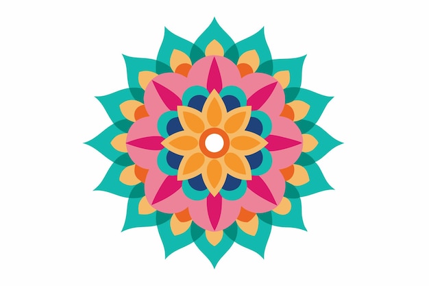 El diseño colorido de Mandala