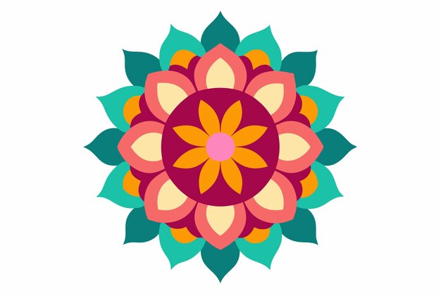 El diseño colorido de Mandala