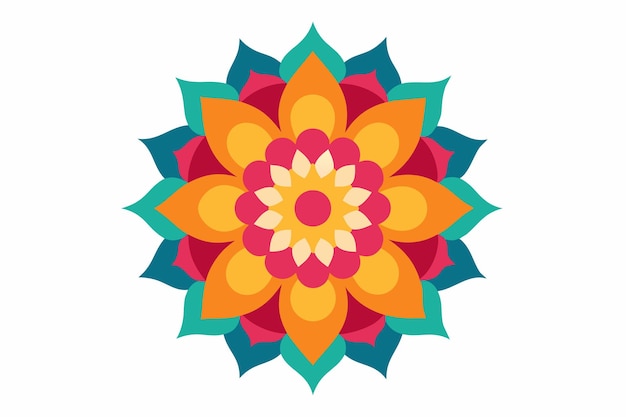 El diseño colorido de Mandala