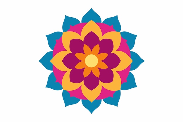 El diseño colorido de Mandala