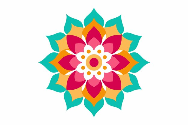 El diseño colorido de Mandala