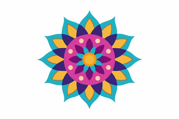 El diseño colorido de Mandala