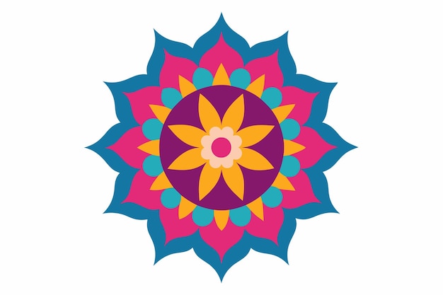 El diseño colorido de Mandala