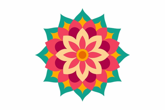 El diseño colorido de Mandala