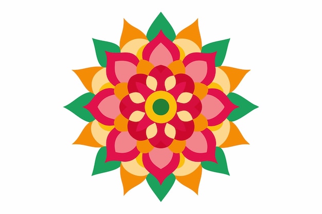 El diseño colorido de Mandala