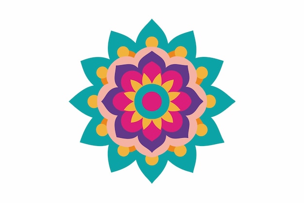 El diseño colorido de Mandala