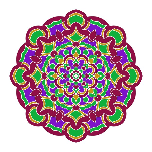 Diseño colorido de mandala