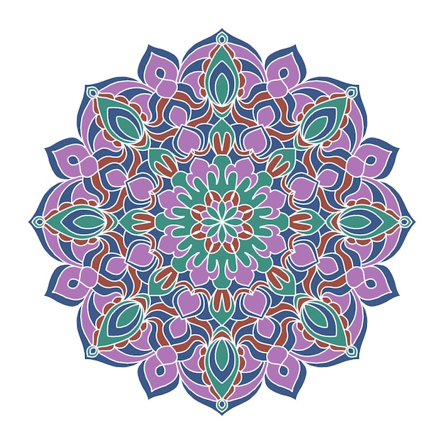Diseño colorido de mandala