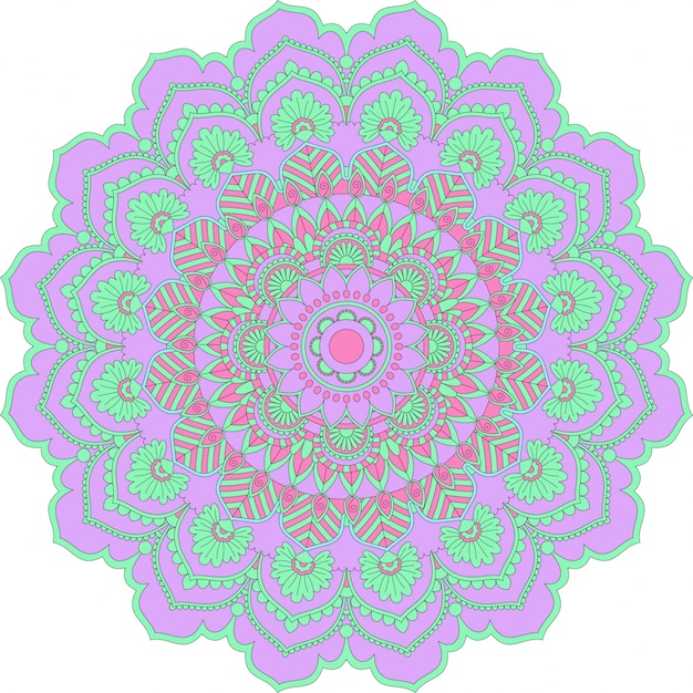 Diseño colorido de mandala