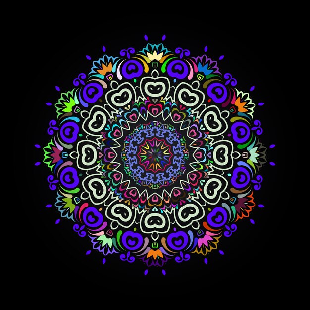 El diseño colorido de Mandala