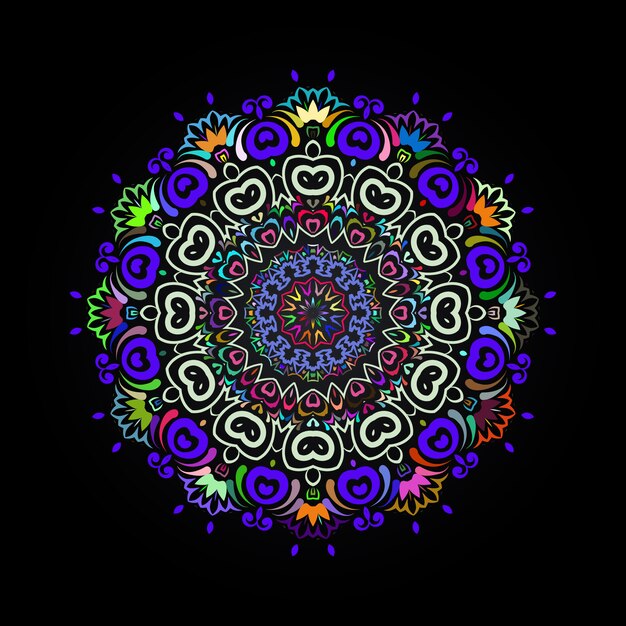 Diseño colorido de mandala