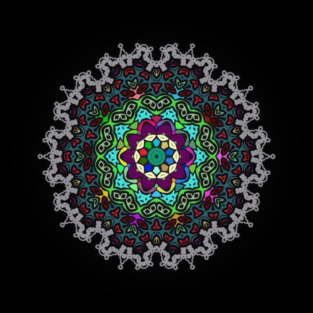 El diseño colorido de Mandala