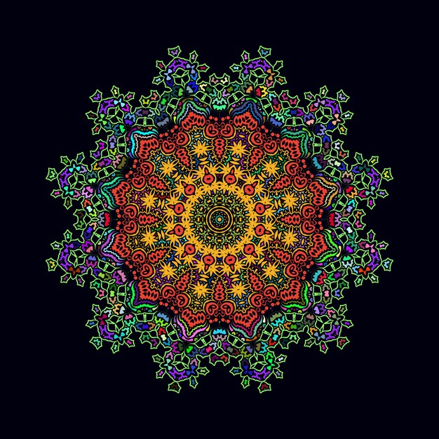 Diseño colorido mandala