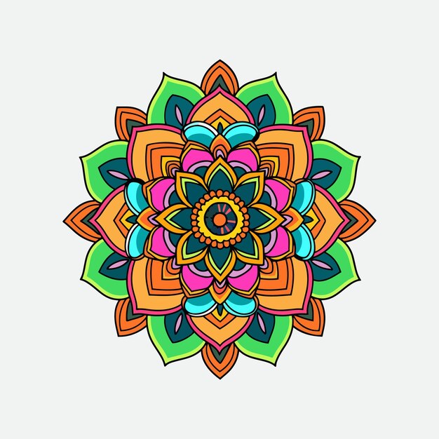 Diseño colorido de mandala