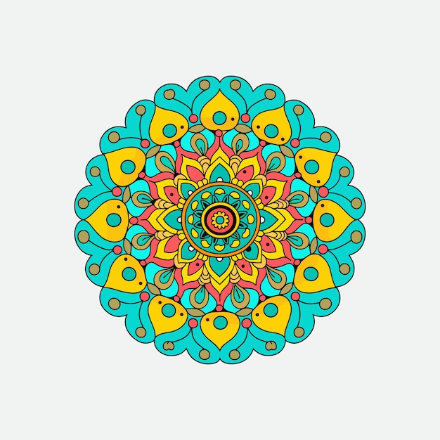 Diseño colorido de mandala