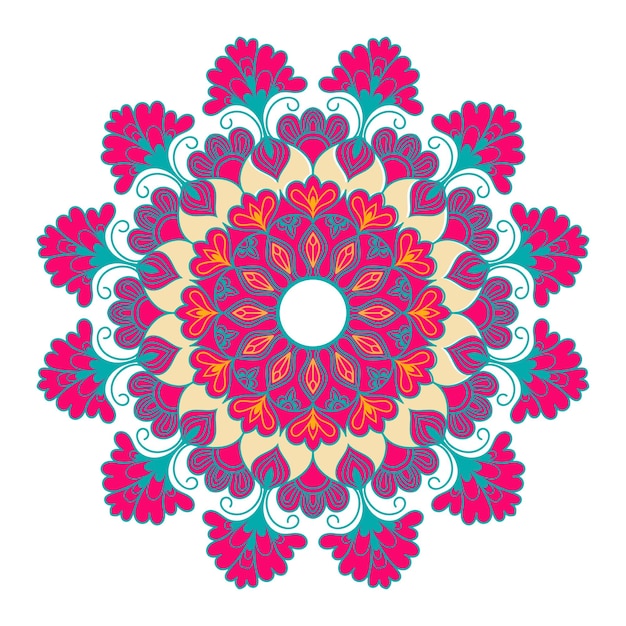 Diseño colorido de la mandala