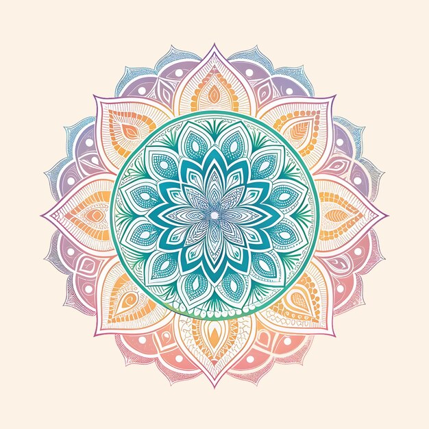 Diseño colorido de mandala
