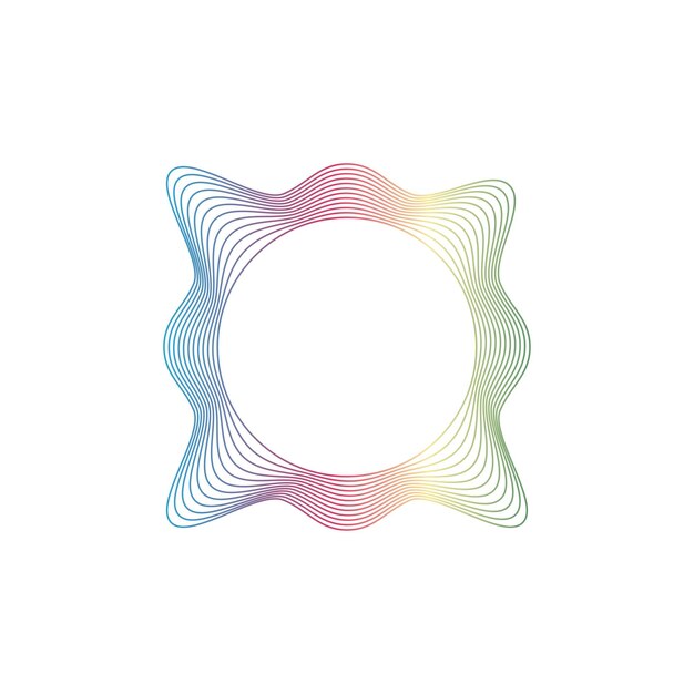 Diseño colorido de onda de sonido de onda de círculo abstracto