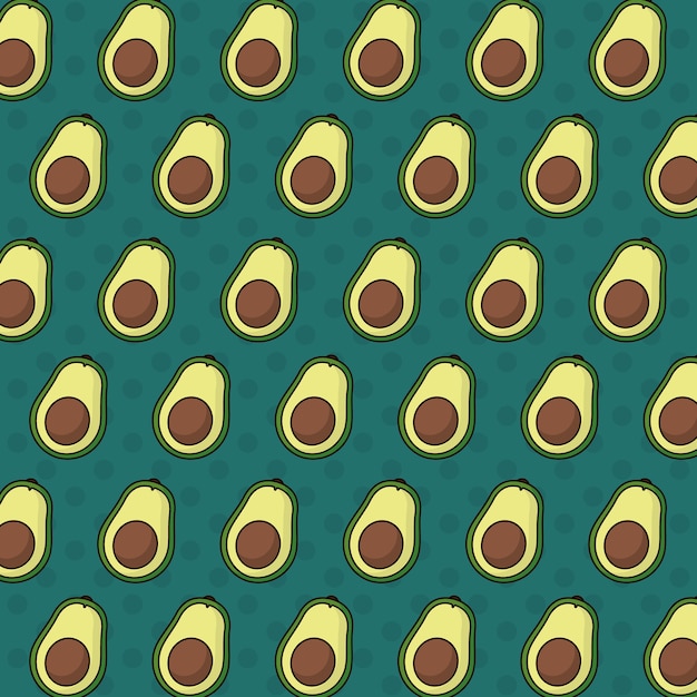 Diseño colorido del patrón de aguacates