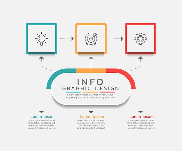 Diseño colorido de plantilla de infografía empresarial de presentación