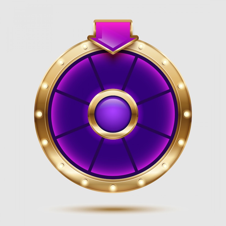 Vector diseño colorido de la rueda de la fortuna. 3d rueda realista de la ilustración de la fortuna