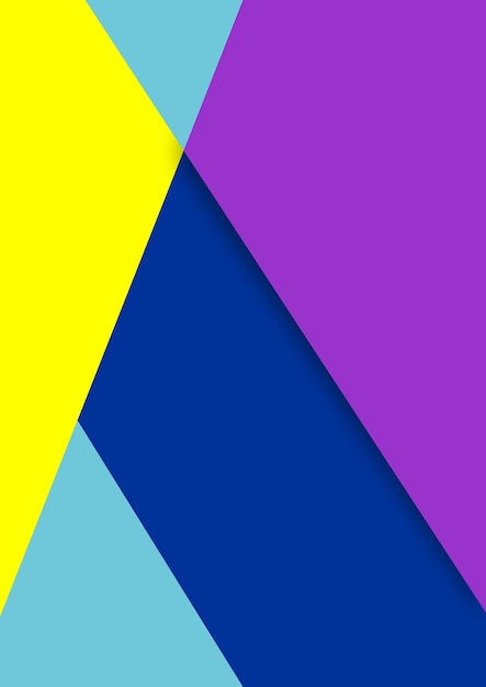 un diseño colorido con un triángulo azul en él