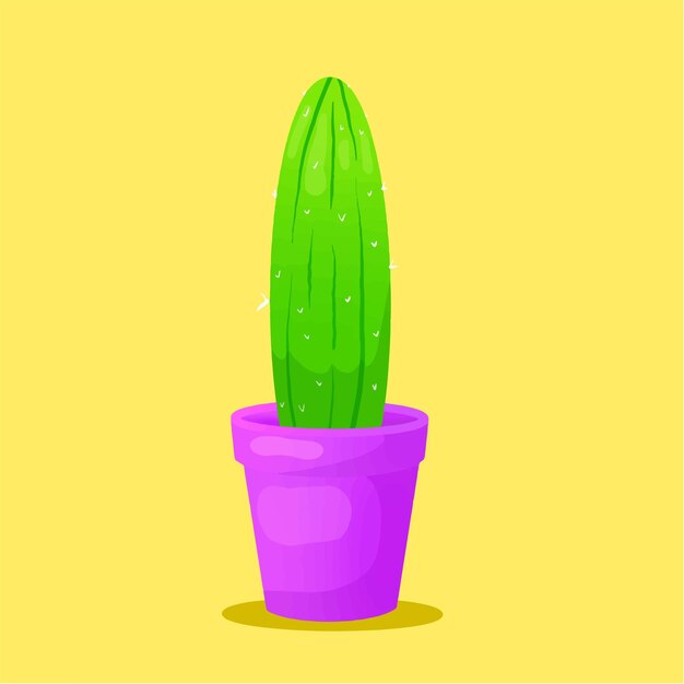 Diseño colorido del vector del cactus