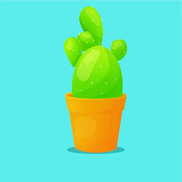 Diseño colorido del vector del cactus