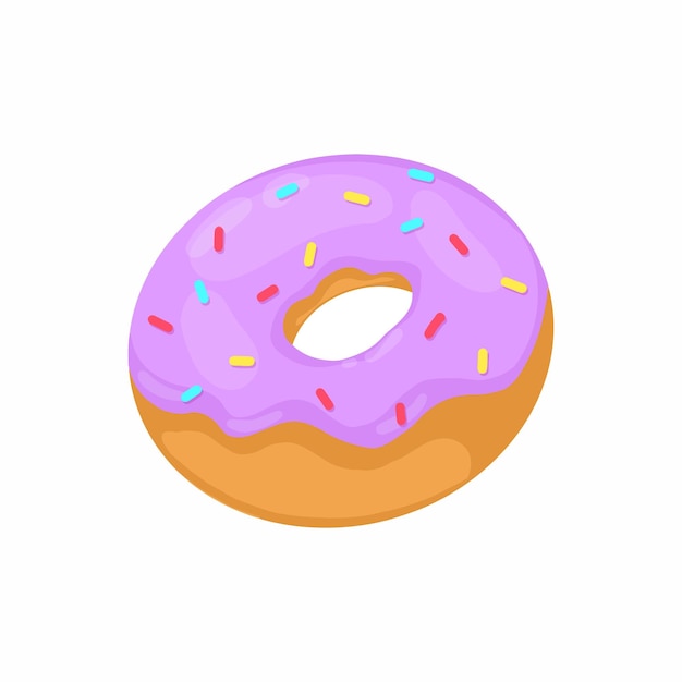 Diseño colorido del vector del donut del arándano