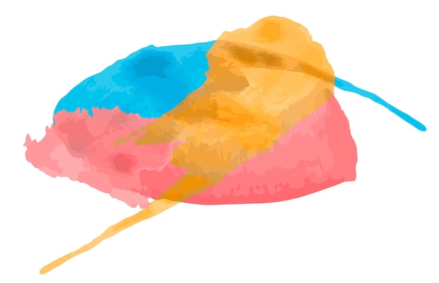 Diseño colorido de vectores de salpicaduras de acuarela con estilo abstracto en papel para fondo