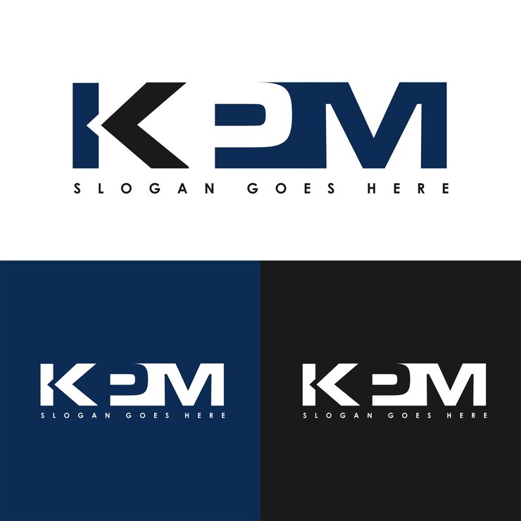 Vector diseño de combinación de logotipo de letra moderna del alfabeto kpm kpm para una empresa o negocio