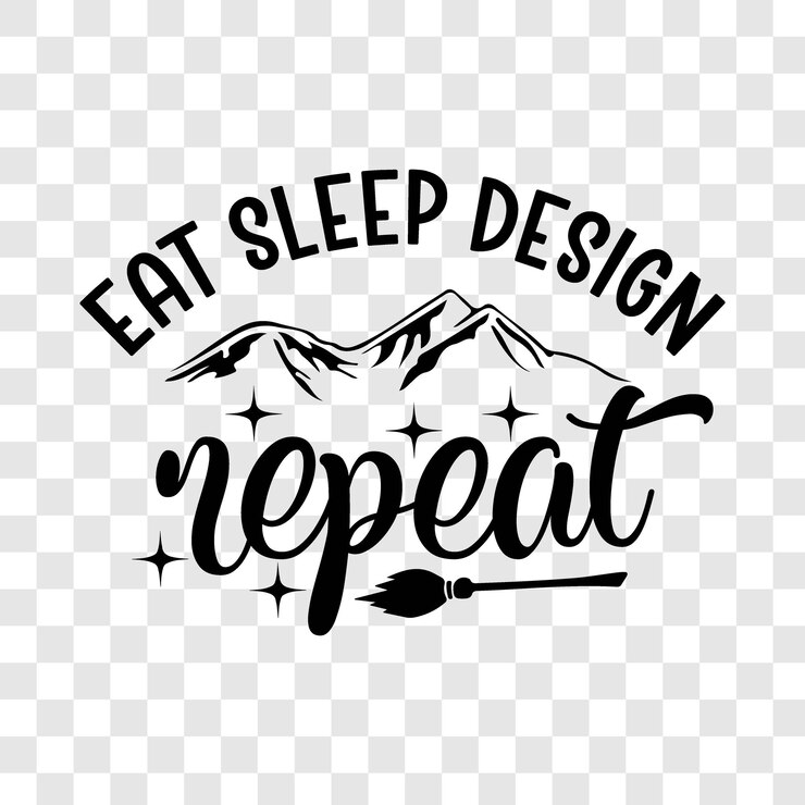 El diseño de comer y dormir repite el diseño de la camiseta vintage