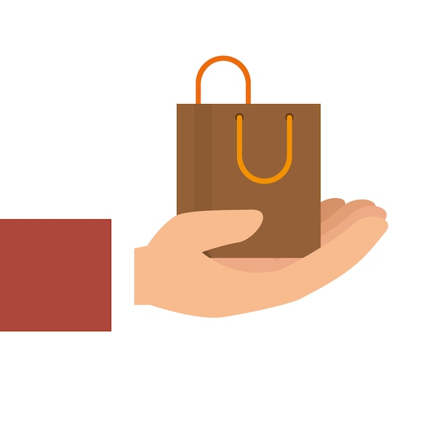 Diseño comercial de ilustración de iconos comerciales de bolsa de compras