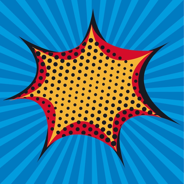 diseño cómico del ejemplo del vector del icono del chapoteo del chapoteo