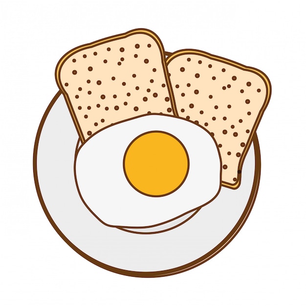 diseño de comida de desayuno