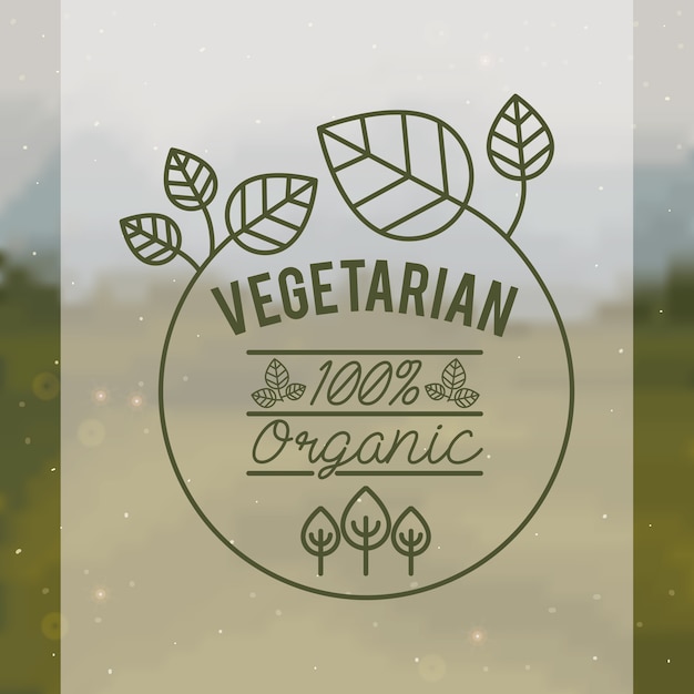 Vector diseño de comida vegetariana