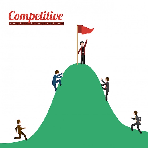 Diseño de la competencia, ilustración vectorial.