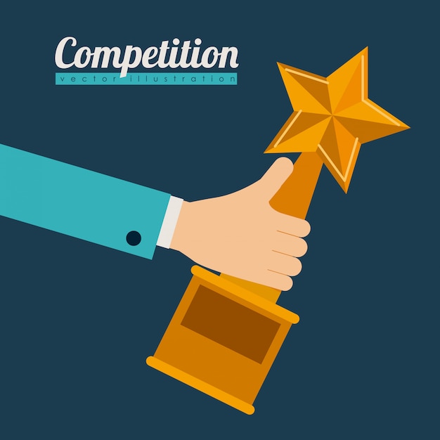 Diseño de la competencia, ilustración vectorial.