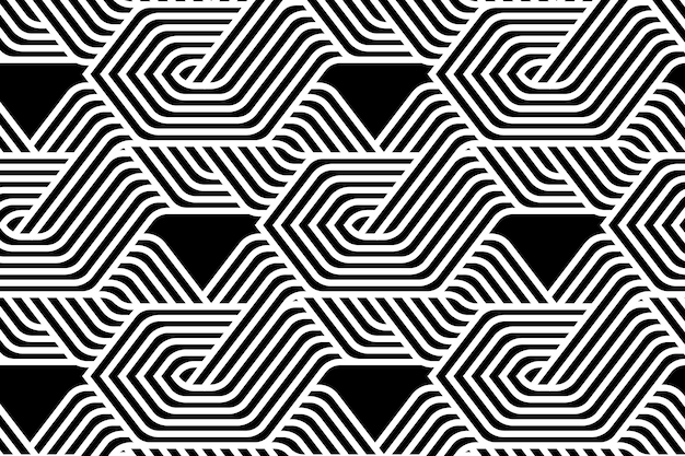Diseño complejo de fondo geométrico negro