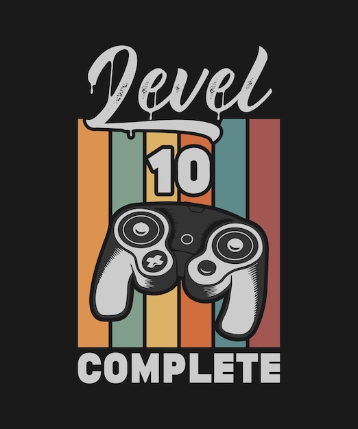 diseño completo de camiseta de nivel 10