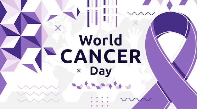 Diseño de concepto de conciencia del día mundial contra el cáncer